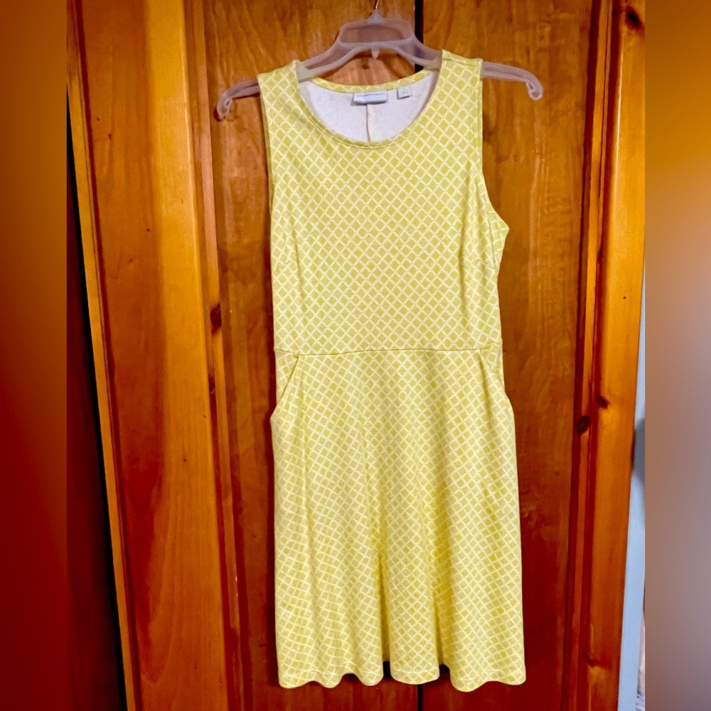 New York and Company sleeveless yellow sundress, size small
